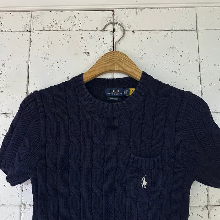 [BUNJANG] Polo Ralph Lauren Half-Zip Knit Sweater Navy / XS 폴로 랄프로렌 반필 니트 네이비