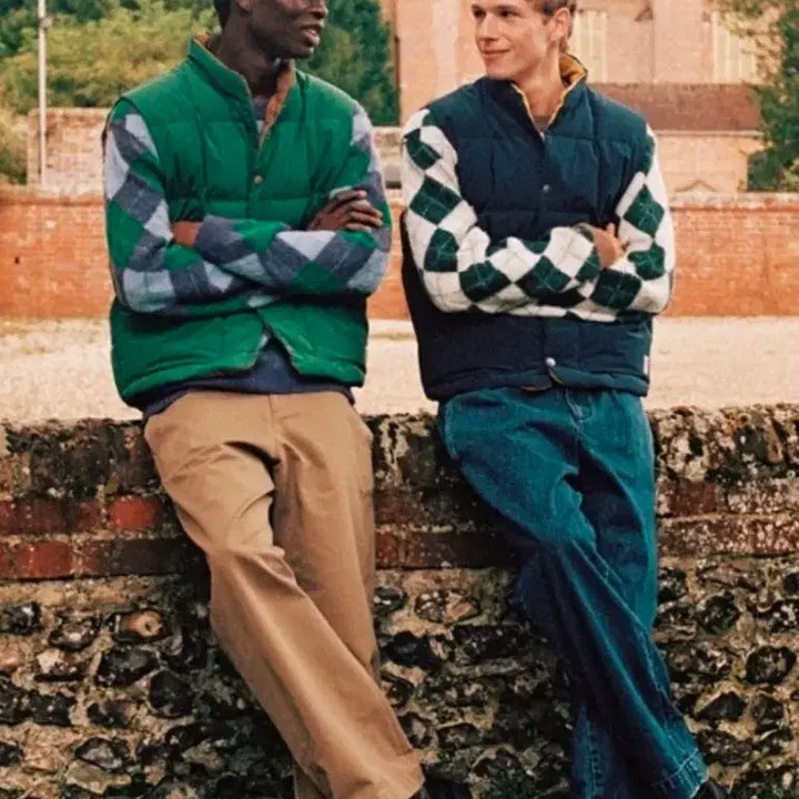 [BUNJANG] Henry Cotton BSC Argyle Knit Dark Green (Size 105) / (새상품) 헨리코튼 BSC 아가일니트 다크그린 105사이즈 판매합니다.