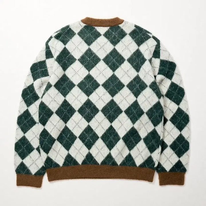 [BUNJANG] Henry Cotton BSC Argyle Knit Dark Green (Size 105) / (새상품) 헨리코튼 BSC 아가일니트 다크그린 105사이즈 판매합니다.