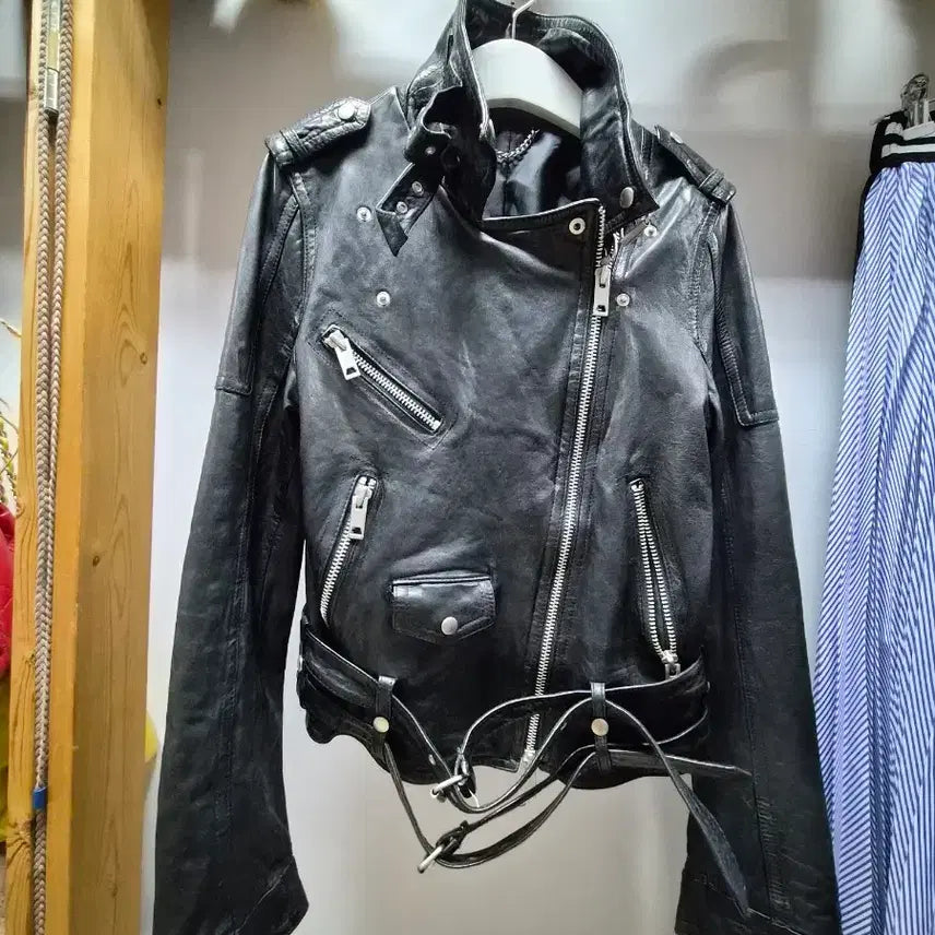 [BUNJANG] Leather Rider Jacket / 편집샾양가죽 라이더