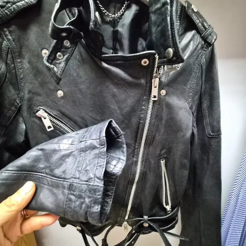[BUNJANG] Leather Rider Jacket / 편집샾양가죽 라이더
