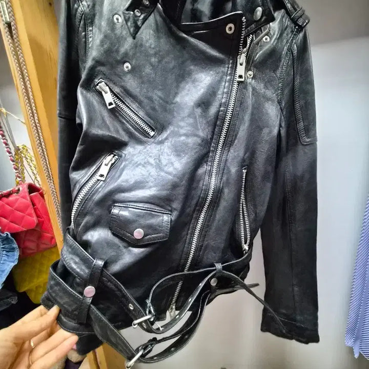 [BUNJANG] Leather Rider Jacket / 편집샾양가죽 라이더