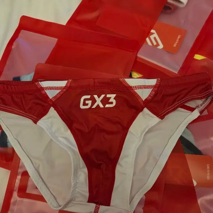 [BUNJANG] GX3 Men's Triangle Underwear Red/White / GX3 남성 삼각  레드/화이트. 라지