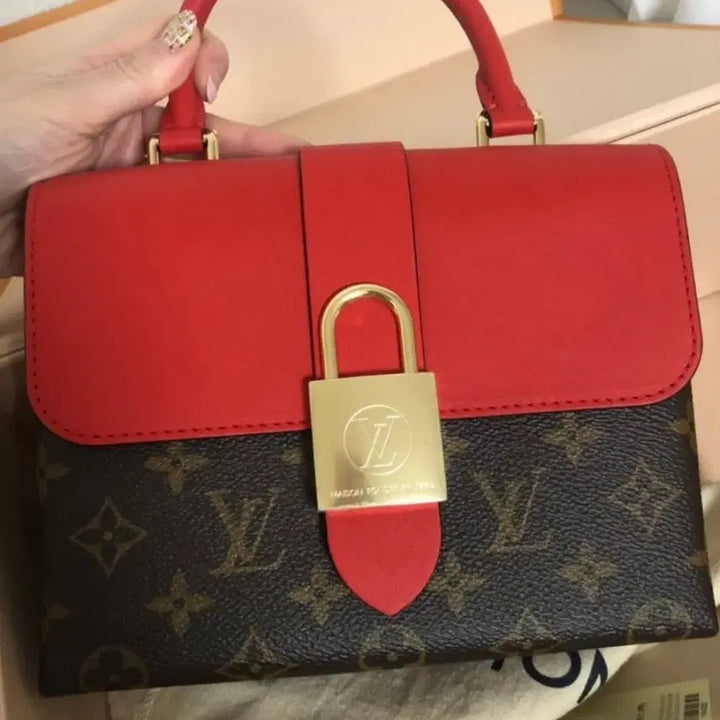 [BUNJANG] Louis Vuitton Red Locky BB Handbag / 루이비통 록키bb 레드 정품 여성 가방