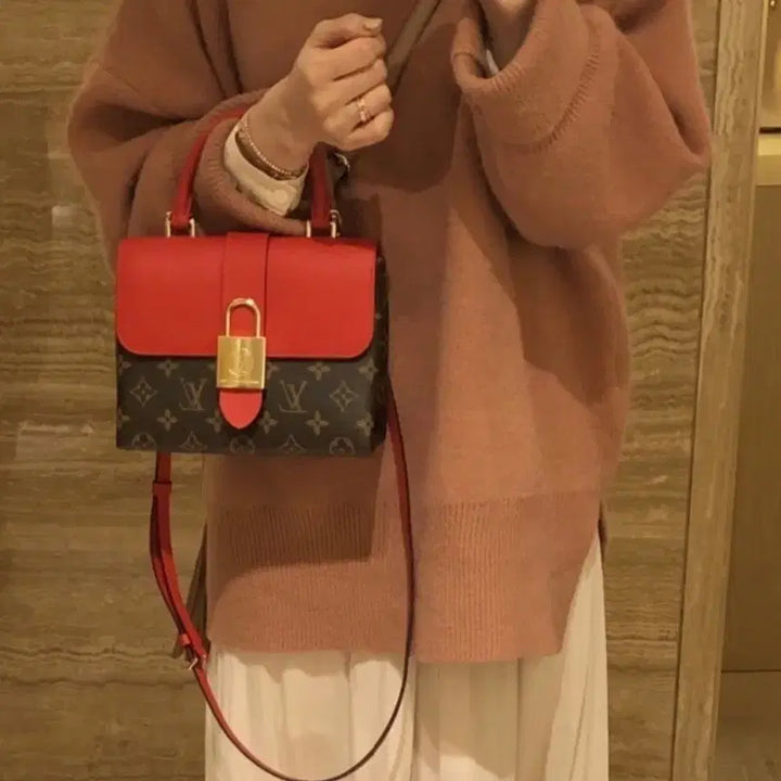 [BUNJANG] Louis Vuitton Red Locky BB Handbag / 루이비통 록키bb 레드 정품 여성 가방