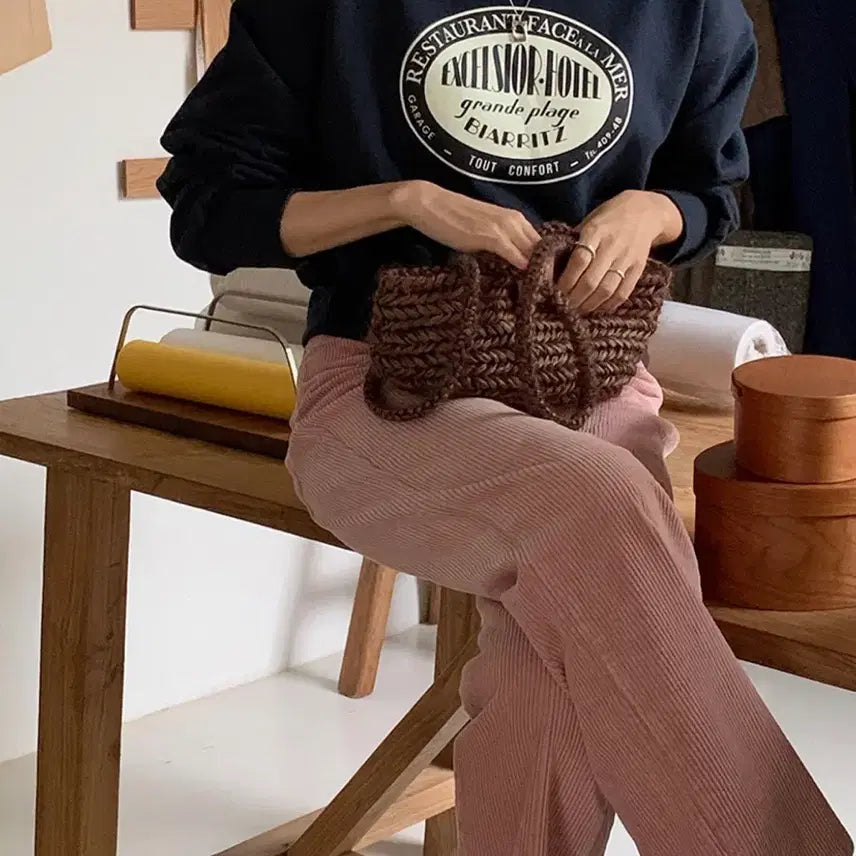 [BUNJANG] Edmore Daily Corduroy Pants Pink L / 에드모어 데일리 일자핏 코듀로이 팬츠 핑크 분홍 L 판매합니다.