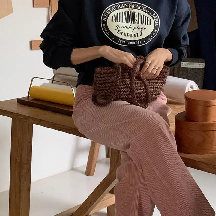 [BUNJANG] Edmore Daily Corduroy Pants Pink L / 에드모어 데일리 일자핏 코듀로이 팬츠 핑크 분홍 L 판매합니다.