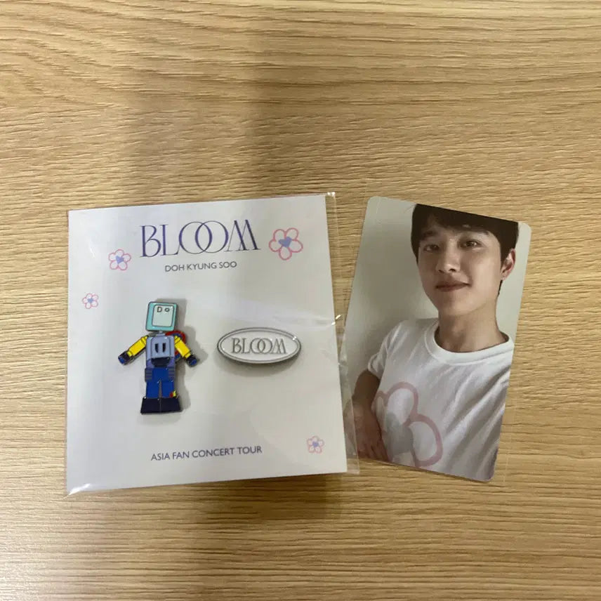 엑소 디오 도경수 블룸 뱃지 포카 포토카드 미개봉 새상품 세트