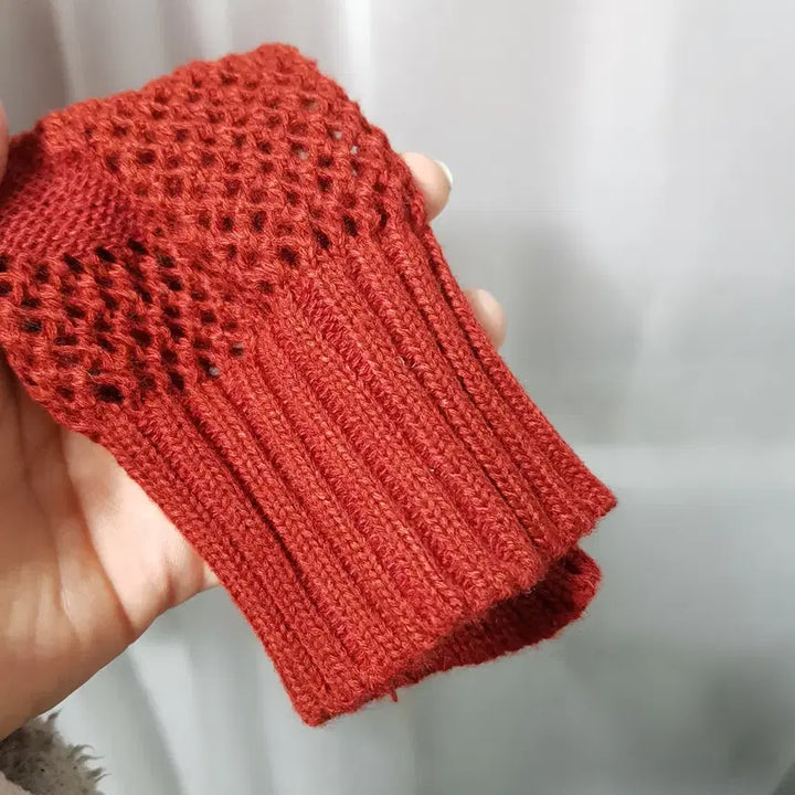 [BUNJANG] Vintage Red Knit Cardigan / 빈티지 카라 왕단추 뜨개 그물 레드 긴팔 울 니트 가디건 여F C1099