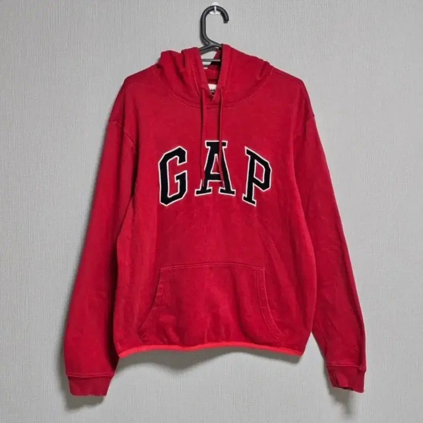 [BUNJANG] GAP Red Logo Hoodie / 갭 GAP 레드 로고 후드티