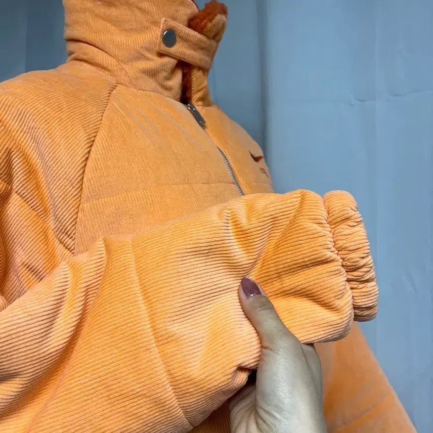[BUNJANG] Nike Air Corduroy Padded Jacket Orange / 나이키 에어 코듀로이 패딩 오렌지