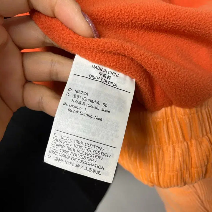 [BUNJANG] Nike Air Corduroy Padded Jacket Orange / 나이키 에어 코듀로이 패딩 오렌지