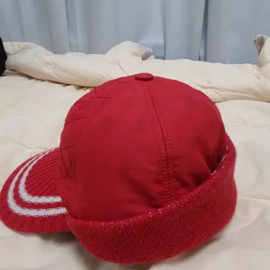 [BUNJANG] Volvik Red Golf Ear Flap Hat / 볼빅 빨간색 골프 귀달이 모자