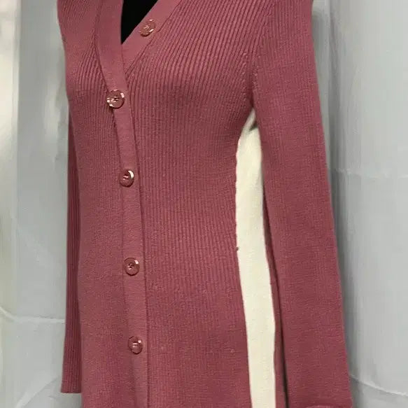 [BUNJANG] Minimum Ribbed Knit Long Dress / 미니멈 사선 버튼 포인트 골지 니트 롱 원피스