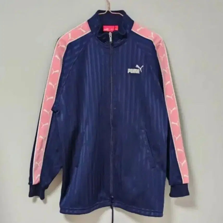 [BUNJANG] Puma Navy/Pink Track Top Jersey / 푸마 네이비/핑크 트랙탑 져지