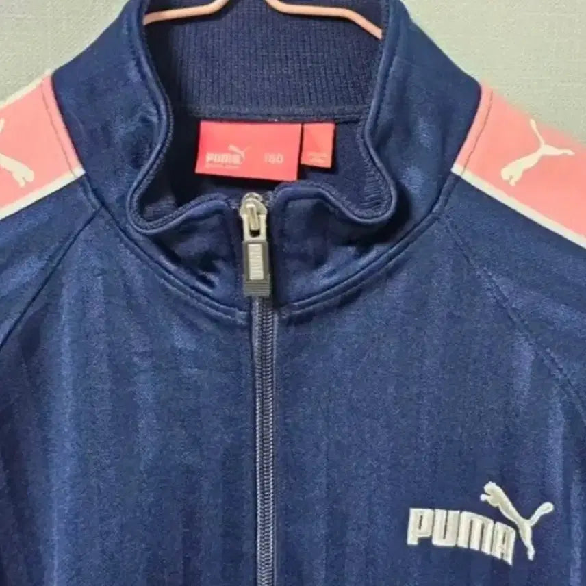 [BUNJANG] Puma Navy/Pink Track Top Jersey / 푸마 네이비/핑크 트랙탑 져지
