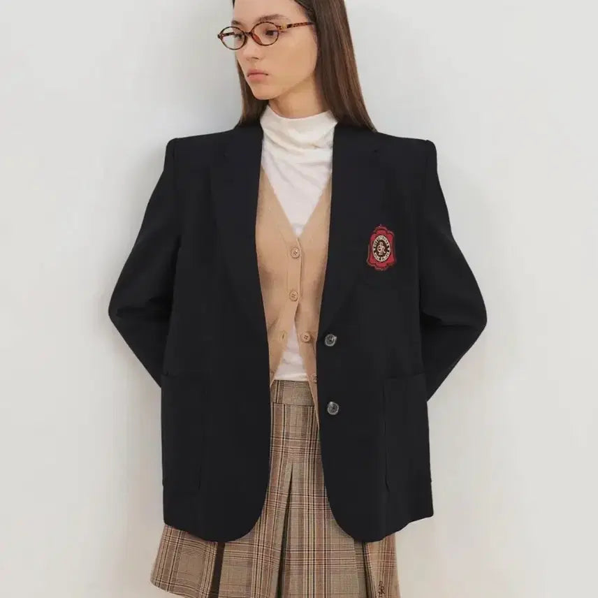 [BUNJANG] SITYBREEZE Wool Preppy Pointed Jacket / 시티브리즈 울 프레피 와펜 포인트 자켓