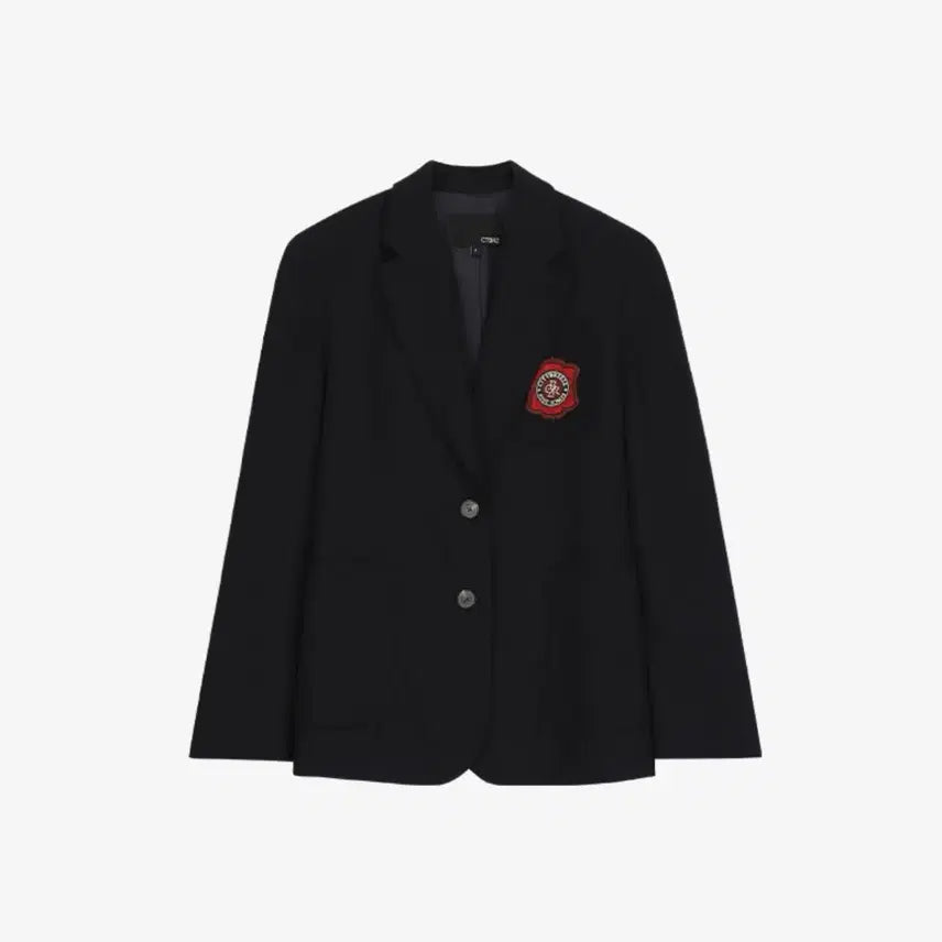 [BUNJANG] SITYBREEZE Wool Preppy Pointed Jacket / 시티브리즈 울 프레피 와펜 포인트 자켓