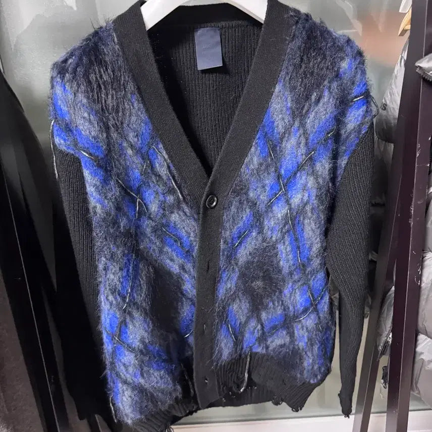 [BUNJANG] Jun Ji Argyle Cardigan S / 준지 아가일 가디건 S