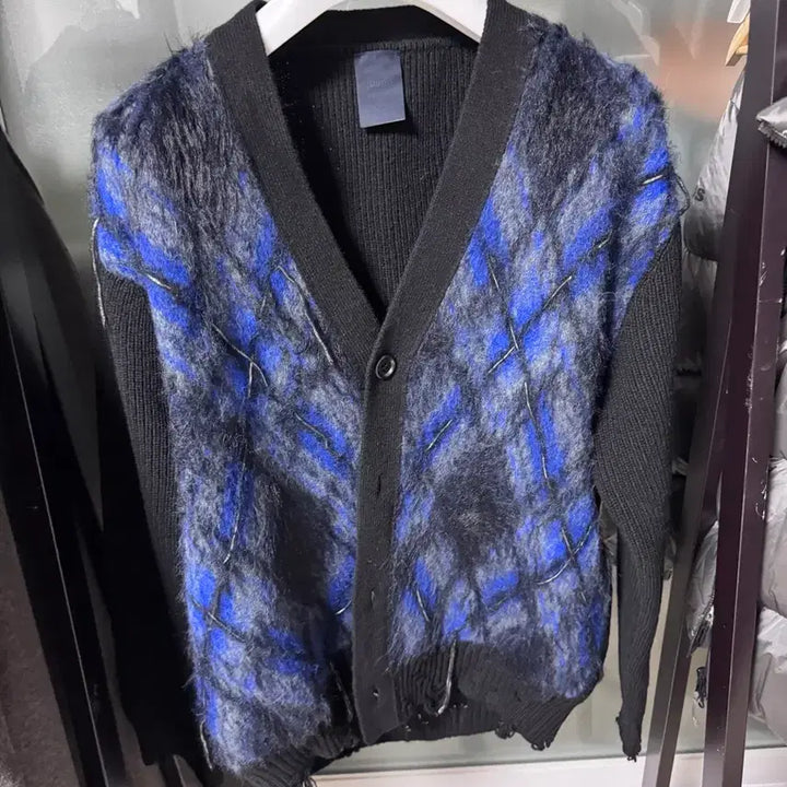 [BUNJANG] Jun Ji Argyle Cardigan S / 준지 아가일 가디건 S