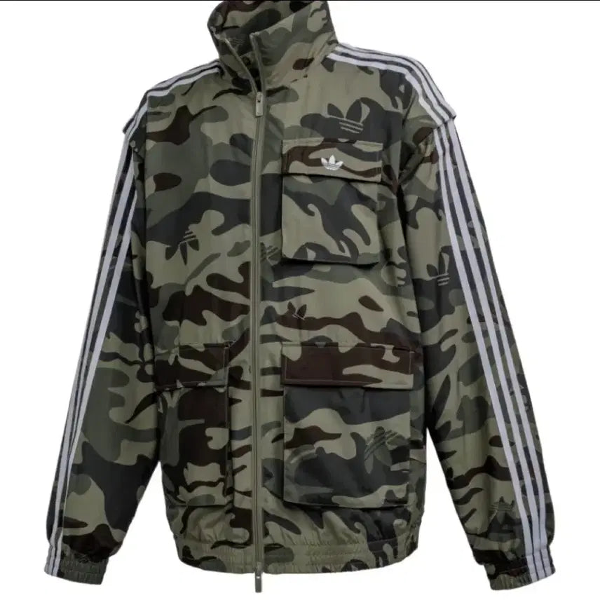 [BUNJANG] Adidas Green Camo Windrunner Jacket / (W) 아디다스 카고 FB TT 그린 카모 윈드러너 바람막이