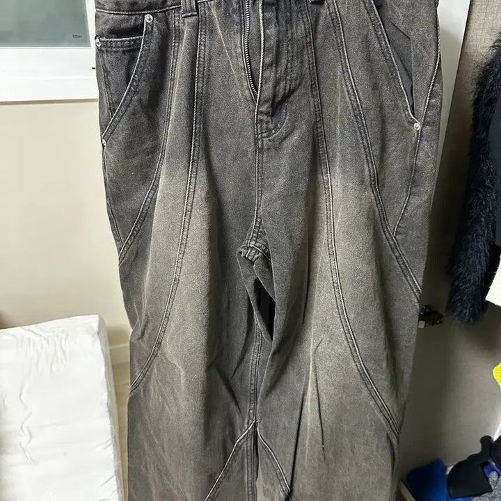 [BUNJANG] THE CROSS BY Wide Denim Pants M / THE CROSS BY 워싱 와이드 데님 팬츠 M