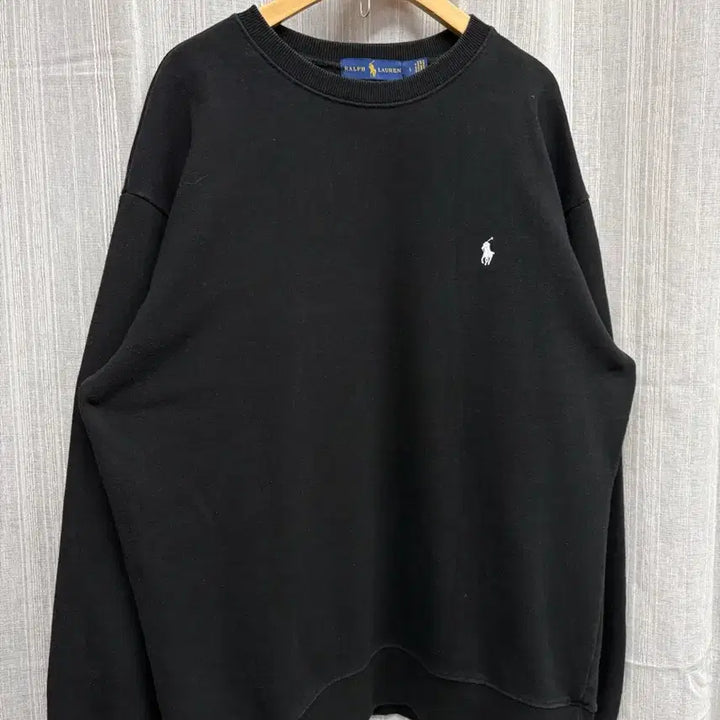 [BUNJANG] Polo Ralph Lauren Basic Logo Black Sweatshirt / 폴로 랄프로렌 베이직 로고 블랙 맨투맨