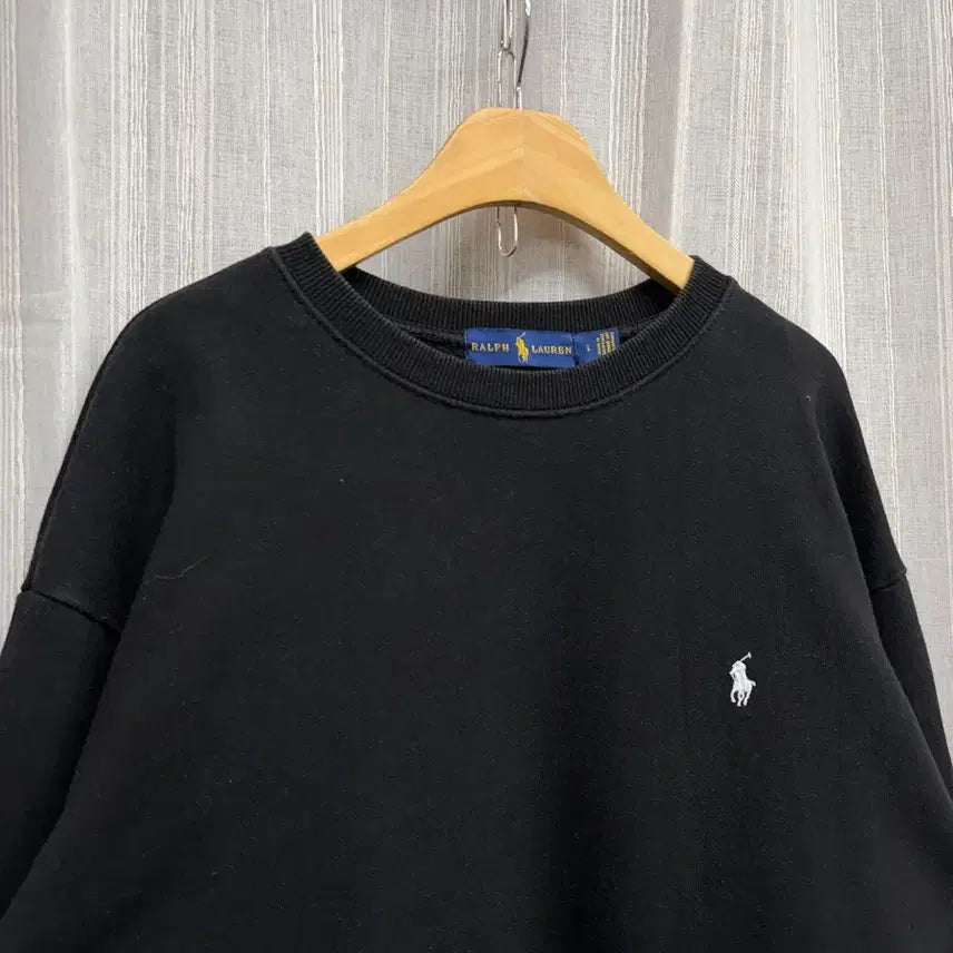 [BUNJANG] Polo Ralph Lauren Basic Logo Black Sweatshirt / 폴로 랄프로렌 베이직 로고 블랙 맨투맨