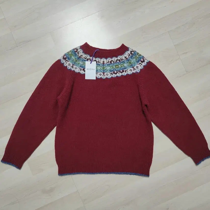[BUNJANG] BRORA Fair Isle Knit Sweater (New) / BRORA 브로라 페어 아일 니트 스웨터 (새상품)