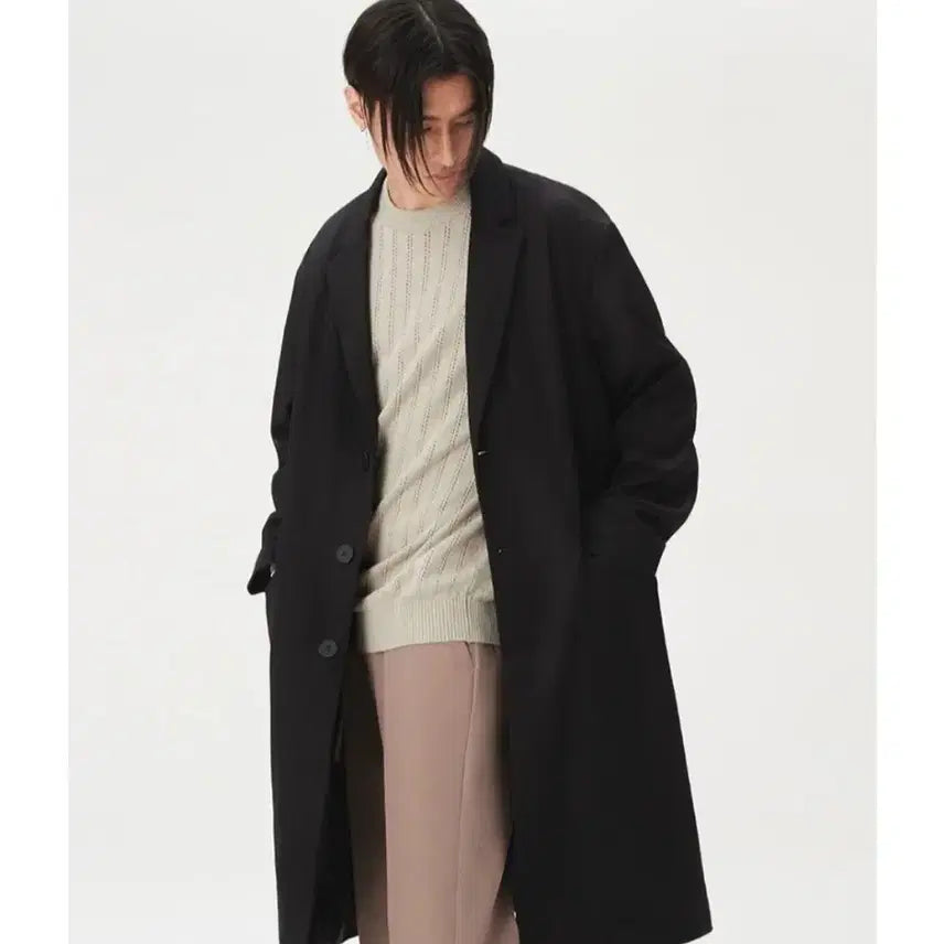 [BUNJANG] Custom A Clock Men's Black Coat L / 커스텀어클락 남성 블랙코트 L