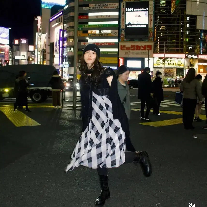[BUNJANG] Pleats 81 Lace Black Dress / 플레따 81 레이스 언발 쉬폰 블랙 드레스