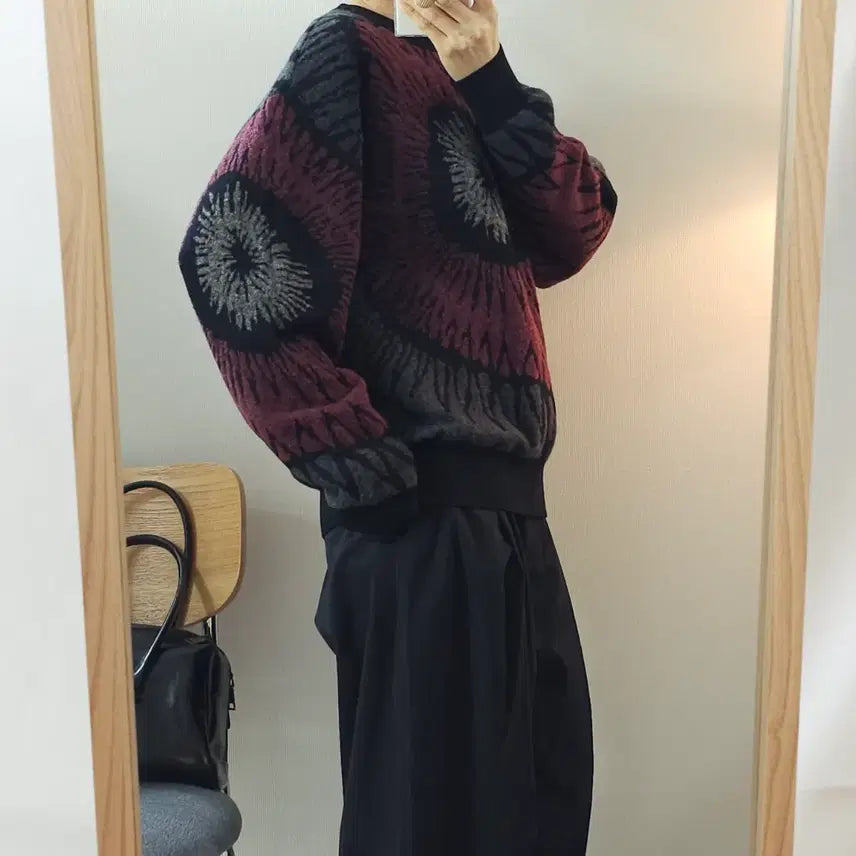 [BUNJANG] REDOX Vintage Pattern Sweater / (95)REDOX 남성 여성 니트 빈티지 패턴 스웨터 C9W1964