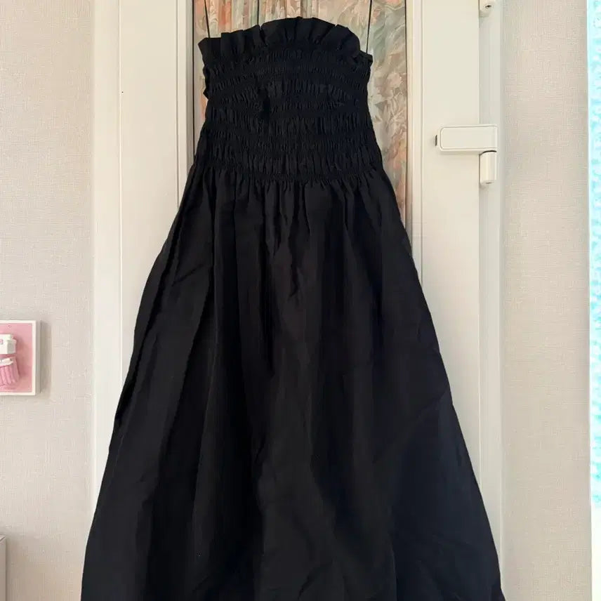 [BUNJANG] H&M Long Smocked Dress / H&M 블랙 스모크 롱 원피스 M