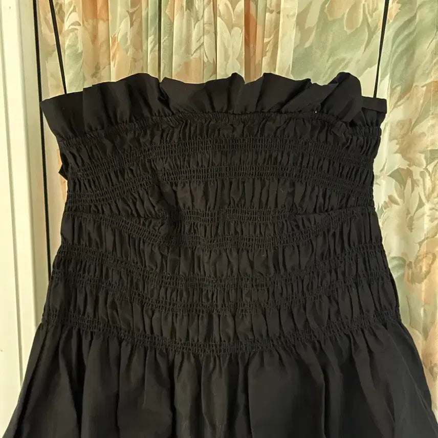 [BUNJANG] H&M Long Smocked Dress / H&M 블랙 스모크 롱 원피스 M