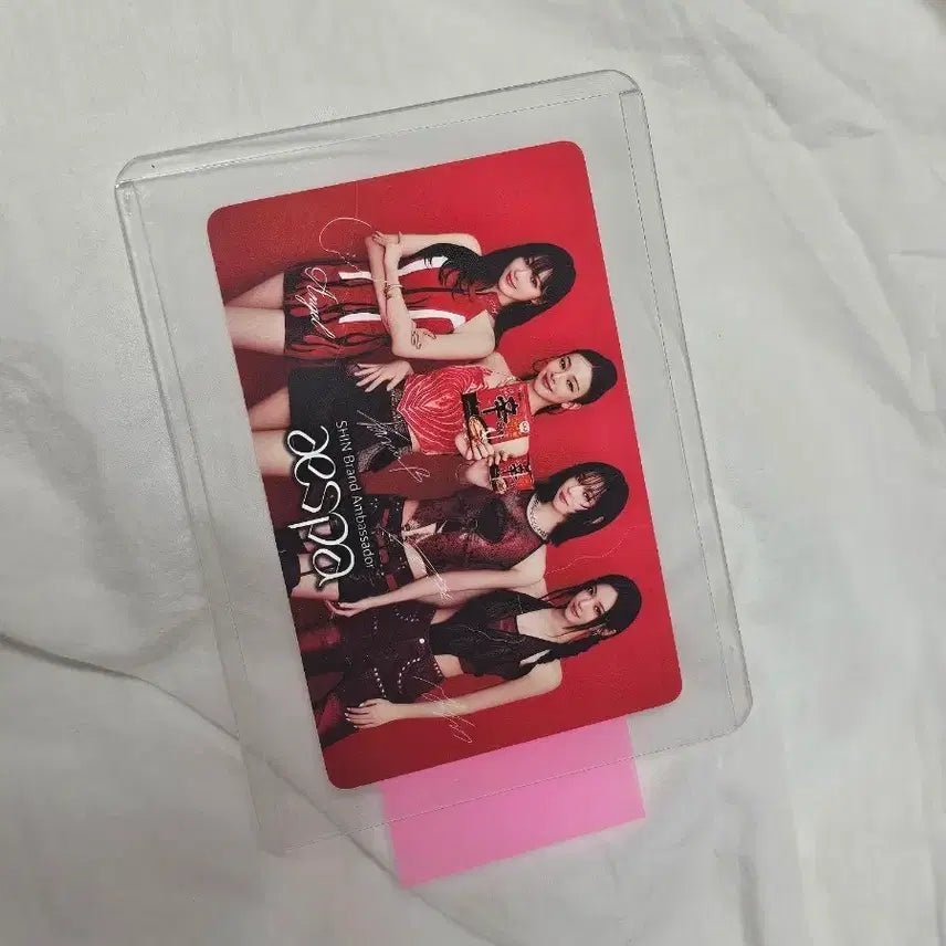 에스파 신라면 단체 포토카드 (탑로더포함)