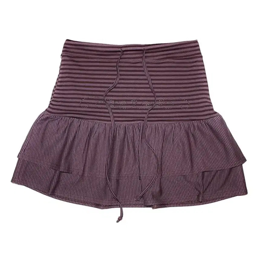 [BUNJANG] eessay Candy Stripe Skirt Purple / (새상품/실사o) eessay 캔디 스트라이프 스커트 퍼플