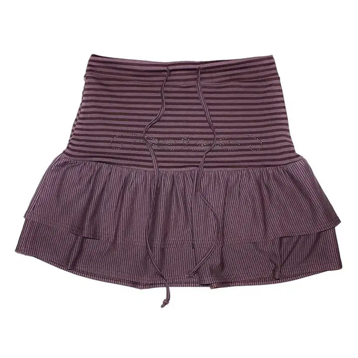 [BUNJANG] eessay Candy Stripe Skirt Purple / (새상품/실사o) eessay 캔디 스트라이프 스커트 퍼플