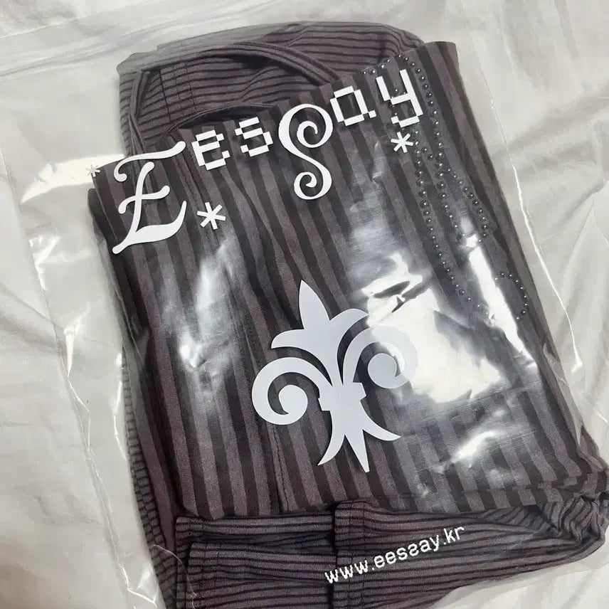 [BUNJANG] eessay Candy Stripe Skirt Purple / (새상품/실사o) eessay 캔디 스트라이프 스커트 퍼플