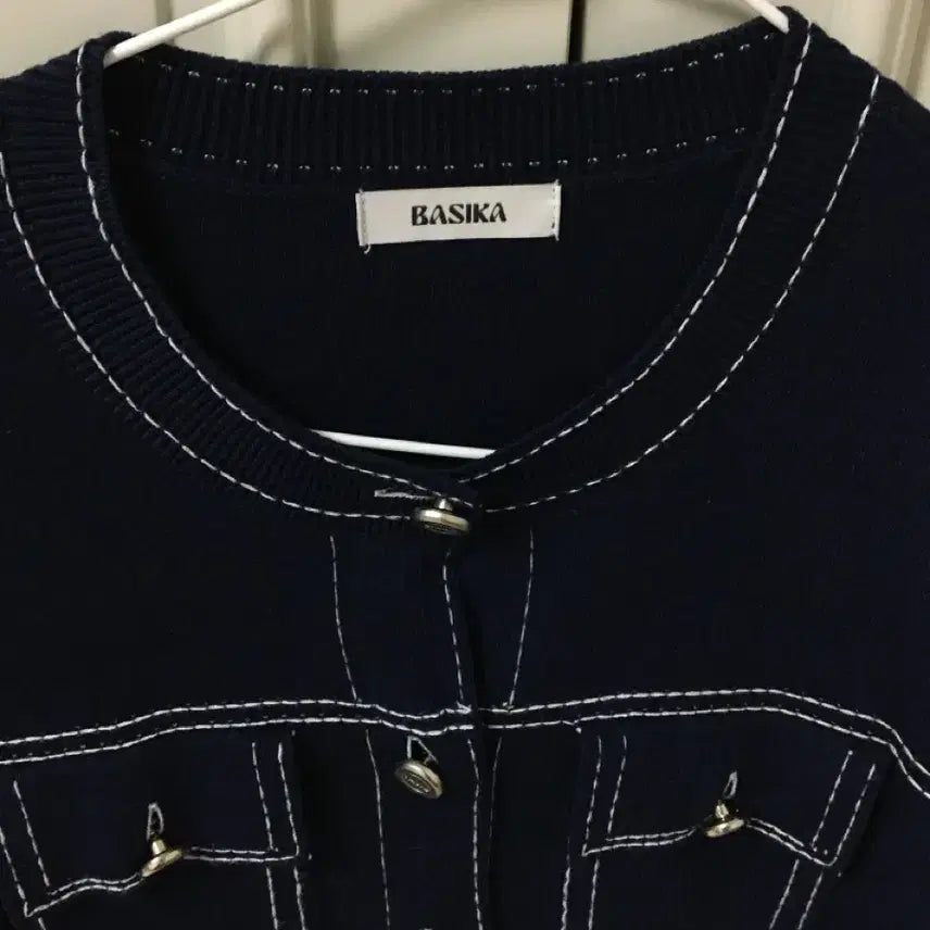 [BUNJANG] Vasica Denim Knit Cardigan Navy / 바시카 데님드 니트 가디건 네이비