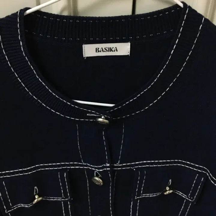 [BUNJANG] Vasica Denim Knit Cardigan Navy / 바시카 데님드 니트 가디건 네이비