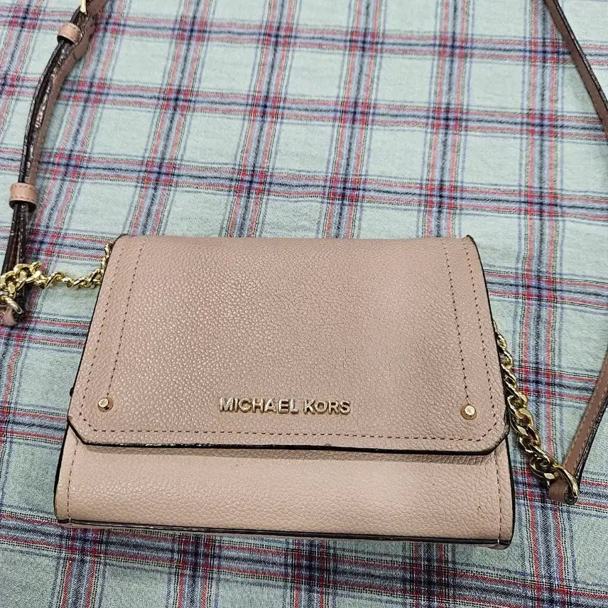 [BUNJANG] Michael Kors Pink Chain Crossbody Bag / 마이클코어스(Michael Korse) 핑크 크로스백 체인백