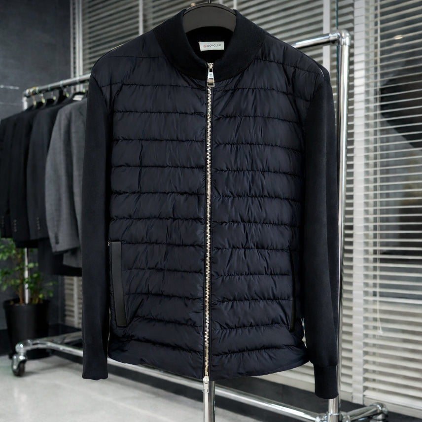 [BUNJANG] Moncler Knit Padded Jacket Black / [당일배송/S등급] 25FW 몽클레어 니트패딩 캐시미어 블랙와펜