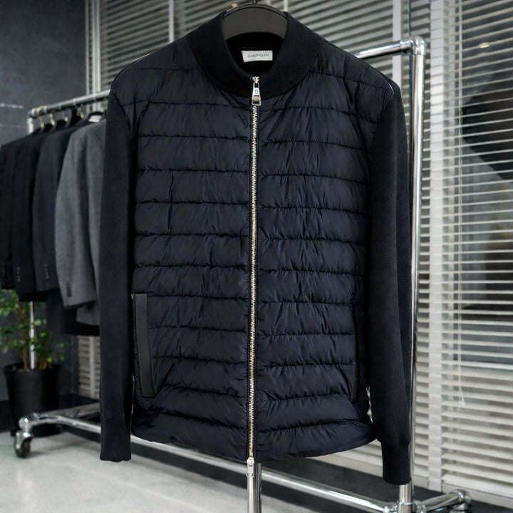 [BUNJANG] Moncler Knit Padded Jacket Black / [당일배송/S등급] 25FW 몽클레어 니트패딩 캐시미어 블랙와펜