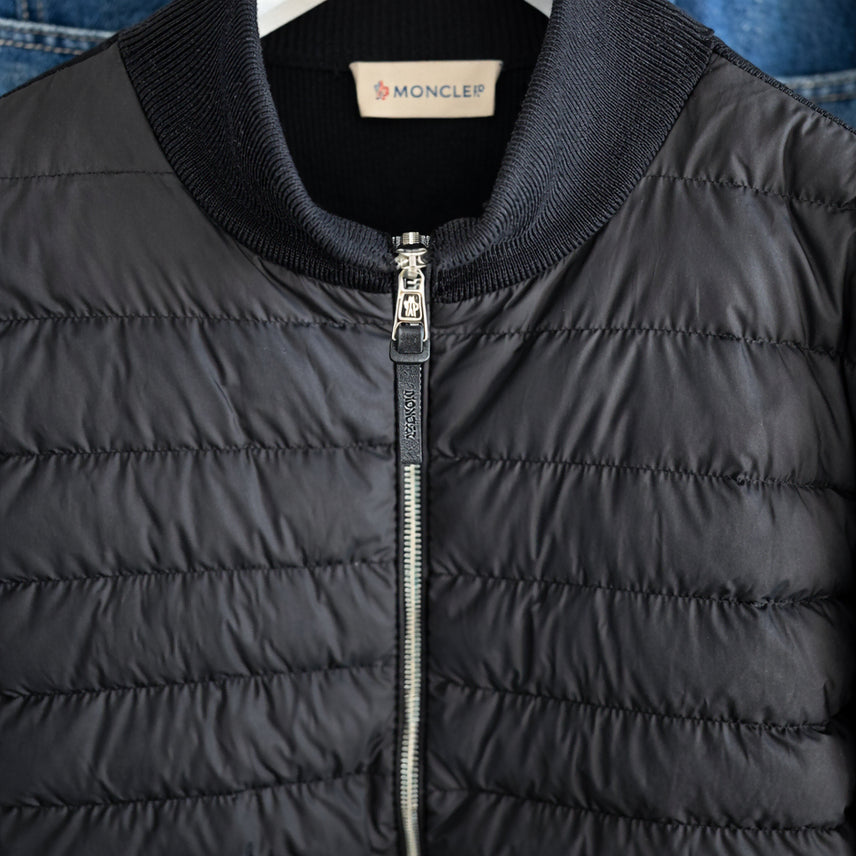 [BUNJANG] Moncler Knit Padded Jacket Black / [당일배송/S등급] 25FW 몽클레어 니트패딩 캐시미어 블랙와펜