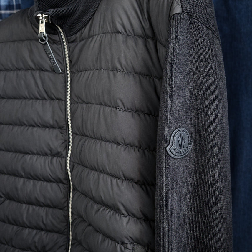 [BUNJANG] Moncler Knit Padded Jacket Black / [당일배송/S등급] 25FW 몽클레어 니트패딩 캐시미어 블랙와펜