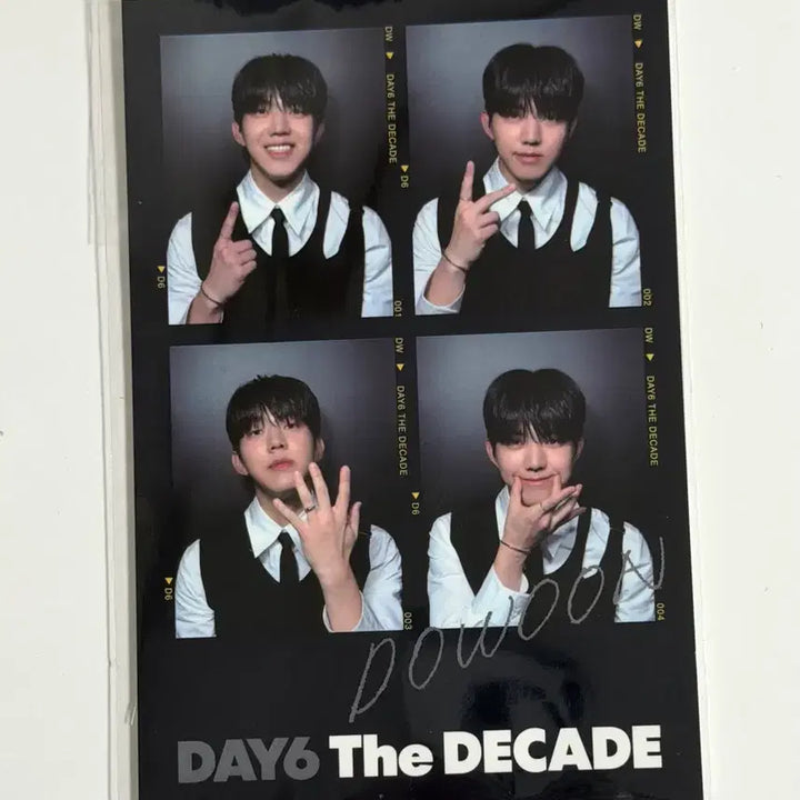 데이식스 더 데케이드 초판 특전 도운 네컷 미개봉