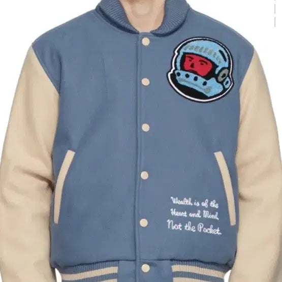 [BUNJANG] Billionaire Boys Club Varsity Jacket Sky Blue / XL) 빌리어네어 보이즈 클럽 바시티 자켓 스카이블루
