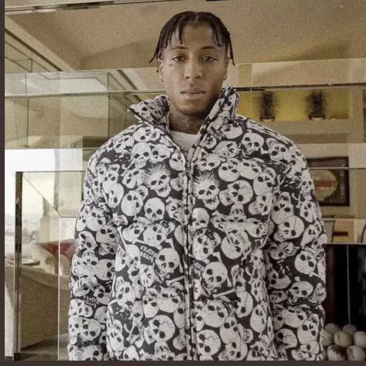 [BUNJANG] ERL Puffer Jacket (Size L) / ERL 스컬푸퍼패딩 L