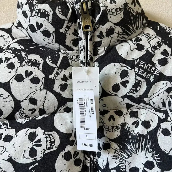 [BUNJANG] ERL Puffer Jacket (Size L) / ERL 스컬푸퍼패딩 L