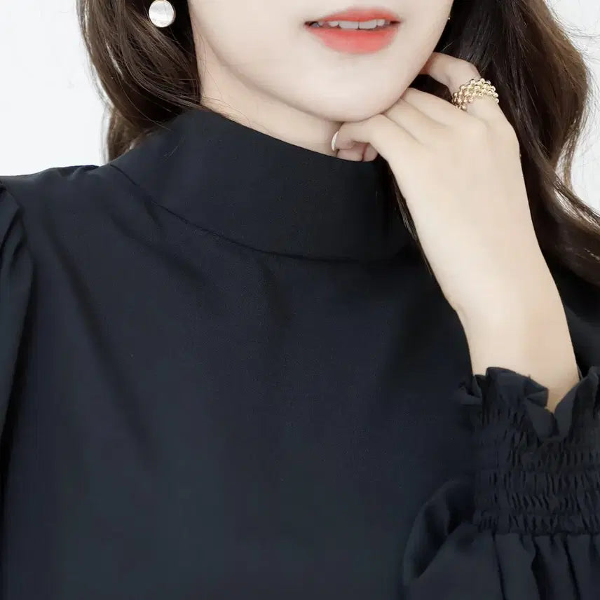 [BUNJANG] Unbranded Ribbon Blouse - Black / 리본 블라우스